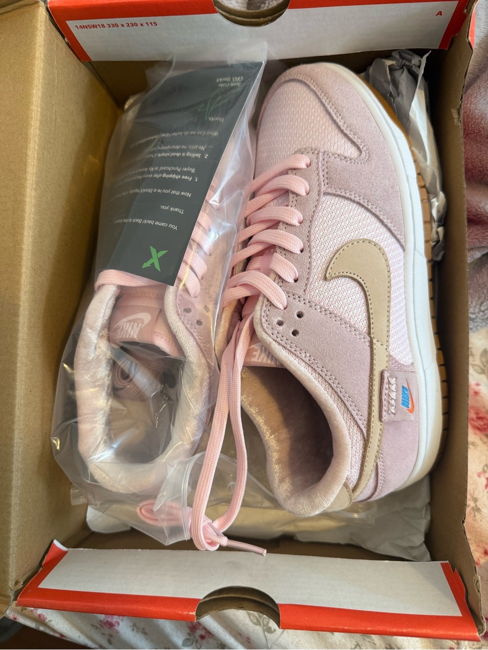 Limited Edition Nike Dunks in Teddy Bear Pink - Picture 3 of 3